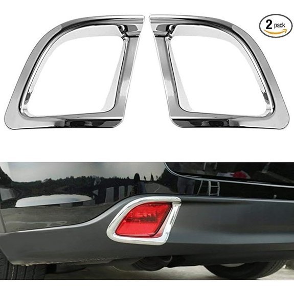 Chrome Plated Rear Bumper Fog Light Trim for Toyota Highlander