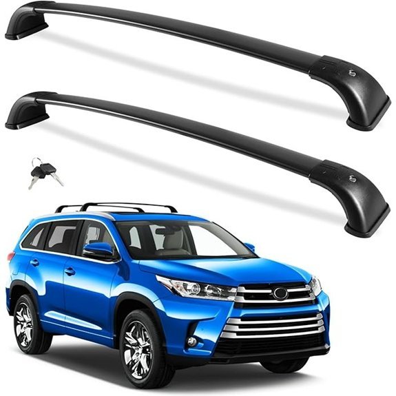 Wonderdriver Lockable Roof Rack Cross Bars for Highlander
