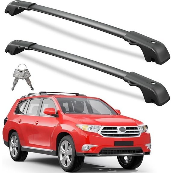 Wonderdriver Lockable Roof Rack Cross Bars for Highlander