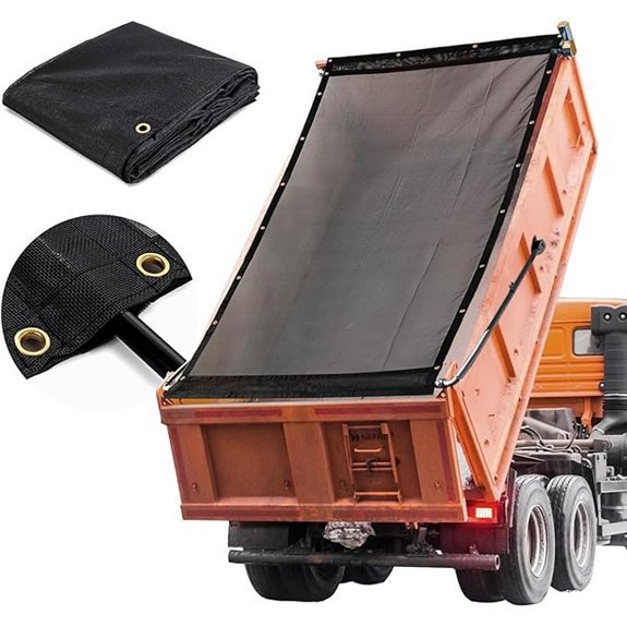 HOMBYS Black 7x18 ft Dump Trailer Mesh Tarp