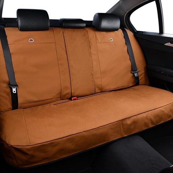 Coverado Universal Car Back Seat Covers Khaki