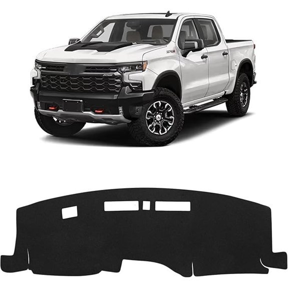 KUST Black Dash Cover for Silverado/Sierra 13.4-inch Touchscreen