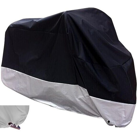 XYZCTEM Black Waterproof Motorcycle Cover (XX Large)