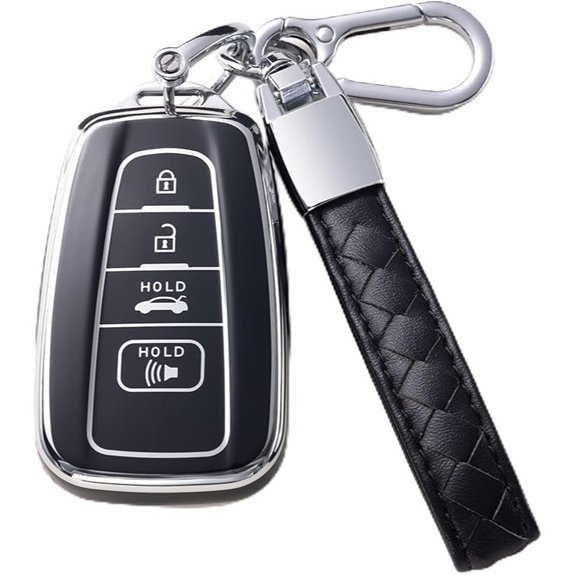Toyota Camry Key Fob Cover with Leather Lanyard