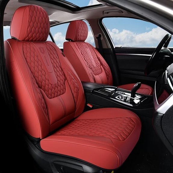Coverado Luxury Faux Leather Car Seat Covers (Front)