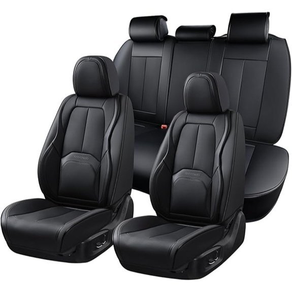 Coverado Nappa Leather Car Seat Covers with Lumbar Support