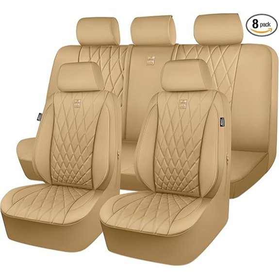 CAR PASS Luxury Leather Seat Covers Full Set
