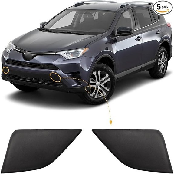 Toyota RAV4 Front Bumper Tow Hook Cover (Matte Black)