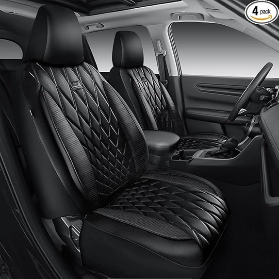 CAR PASS Nappa Leather Front Seat Covers (2 Pack)