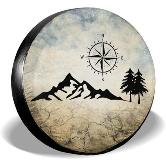 Nature Mountain Compass Spare Tire Cover (16)