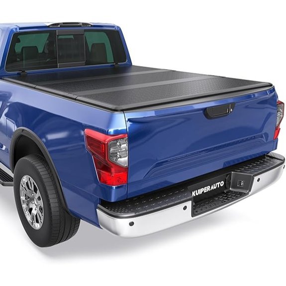 KUIPERAUTO Fiberglass Tri Hard Tonneau Cover for Nissan Titan