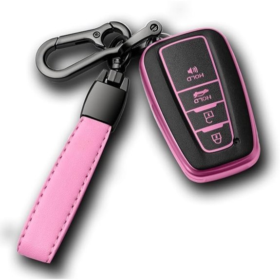 Toyota Key Fob Cover with Keychain - Pink