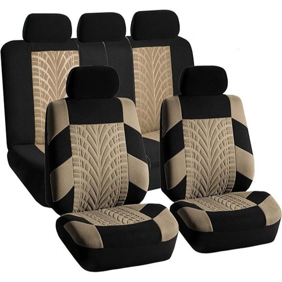 FH Group Premium Cloth Car Seat Covers Set