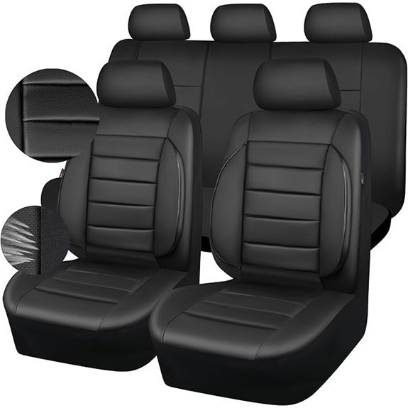 CAR PASS Leather Seat Covers for SUV Sedan Van