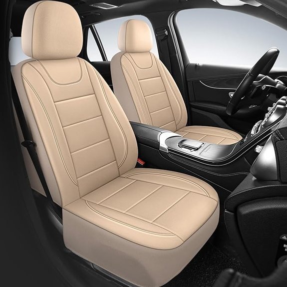 HChengkikz Quilted Leather Car Seat Covers (2PCS)