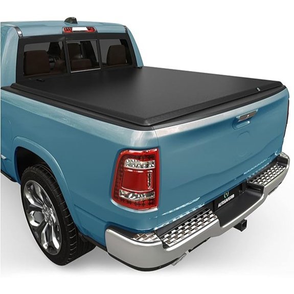 AUTOSAVER88 Quad-Fold Truck Bed Tonneau Cover for Ram 1500