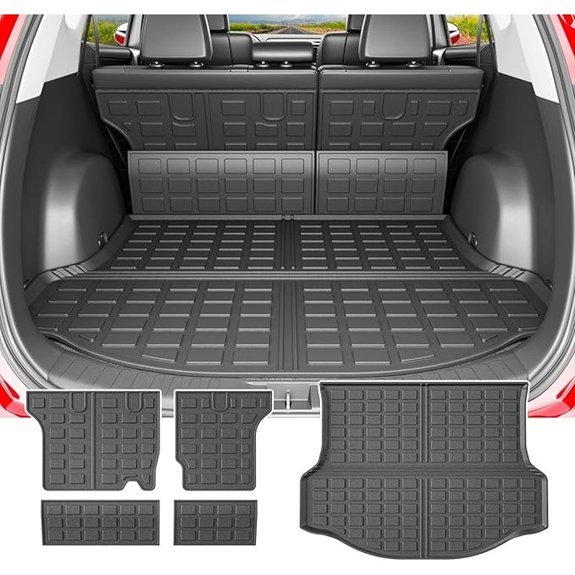 powoq Toyota RAV4 Cargo Mat with Backrest Mats