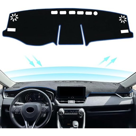 Toyota RAV4 Dashboard Cover Mat (Blue Trim)