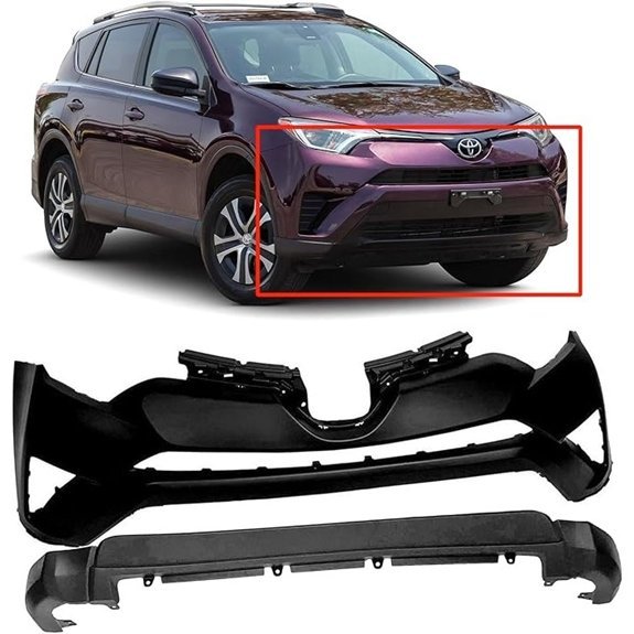 FitParts Front Bumper Covers Kit for 2016-2018 RAV4