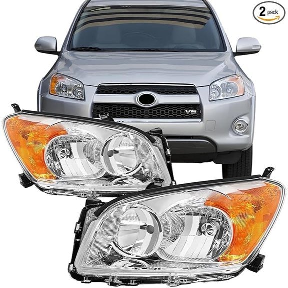 2PCS Headlights Assembly for 2009-2012 Toyota RAV4