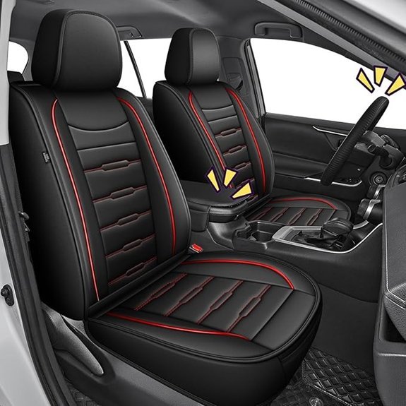 AOMSAZTO RAV4 Front Car Leather Seat Covers