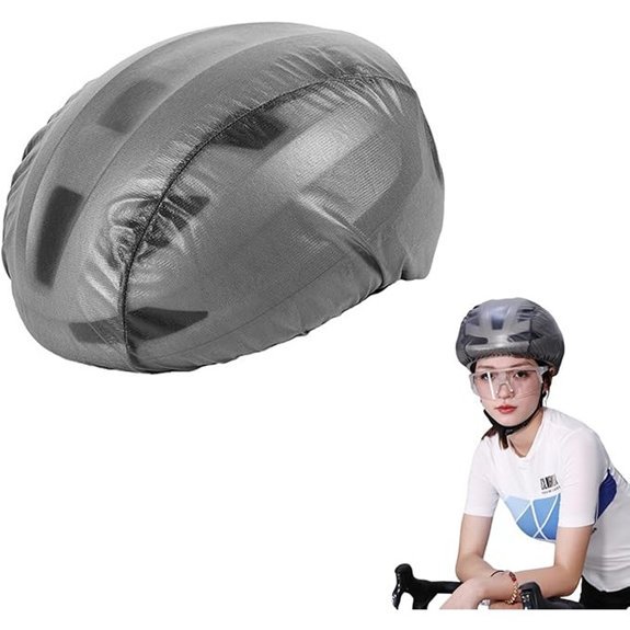Cycling Helmet Cover with Reflective Strips (Grey)