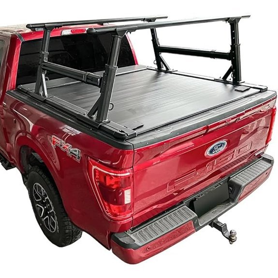 Syneticusa MR Retractable Truck Bed Cover with R1 Rack