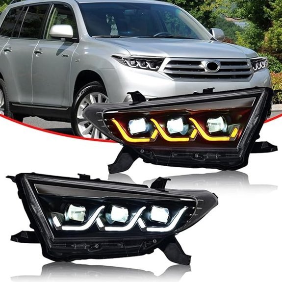 Toyota Highlander 2012-2014 Projector Headlights with Sequential Turn Signals