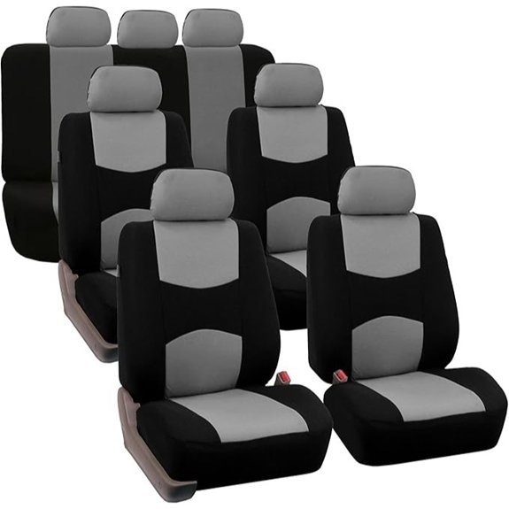 FH Group Flat Cloth Car Seat Covers (7 Seater)