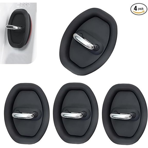 4 PCS Silicone Door Latch Covers for Cars
