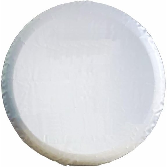 Silver White Spare Tire Cover for SUVs RVs Trucks
