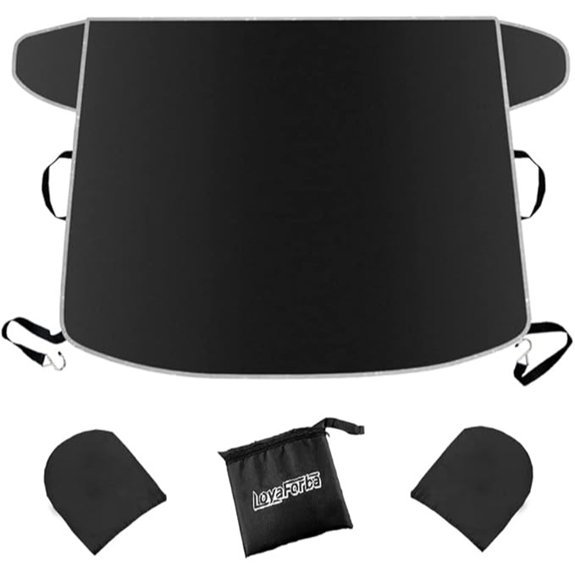 Windshield Snow Cover with Mirror Covers
