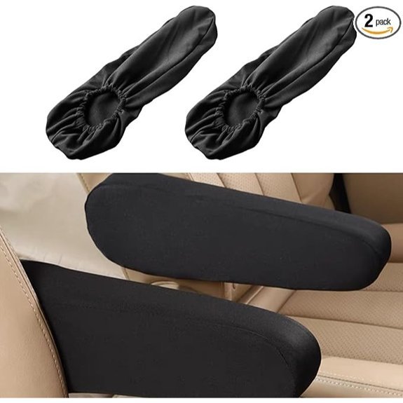 2 PCS Soft Fabric Car Front Seat Armrest Covers