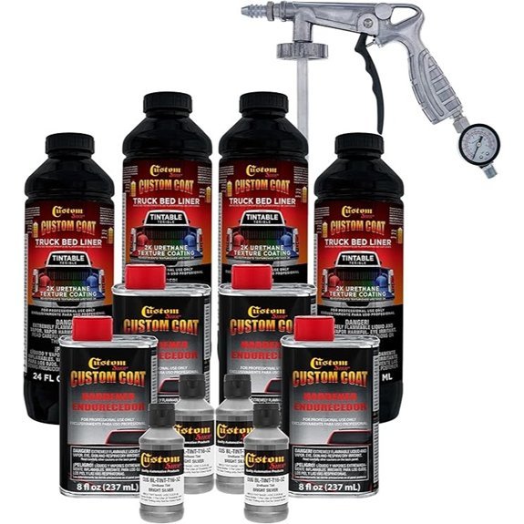 Custom Coat Silver Urethane Spray-On Truck Bed Liner Kit