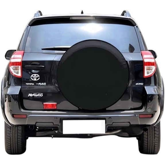 Black Universal Spare Tire Cover for SUVs