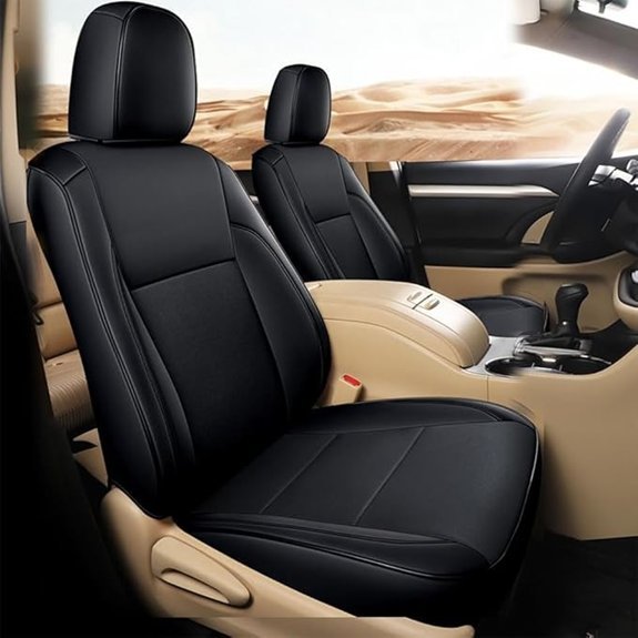 Custom Fit Highlander Car Seat Covers (Black)
