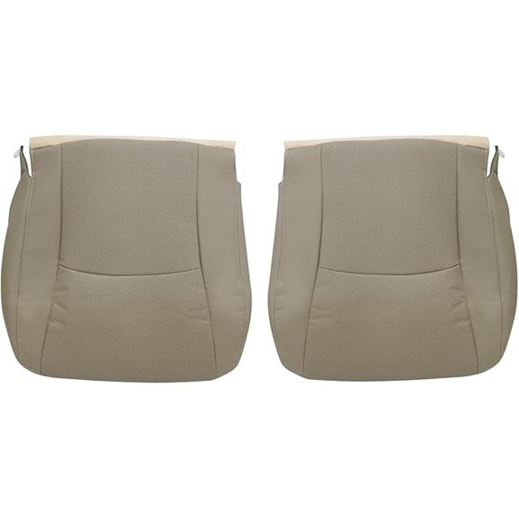 SecosAutoparts Tan Microfiber Leather Seat Covers for Toyota Highlander