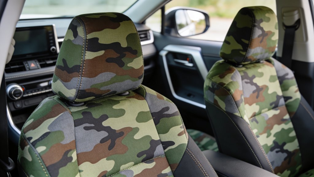 top camo seat cover