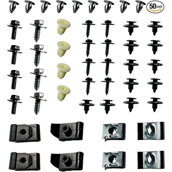 50PCS Fender Bumper Screw Clips for Toyota