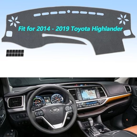 AUQDD Dashboard Cover Mat for Toyota Highlander