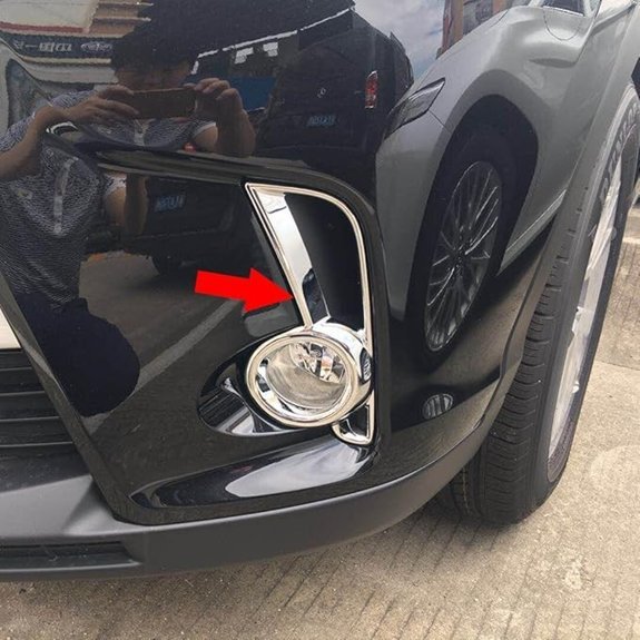 Beautost Chrome Fog Light Lamp Cover for Toyota Highlander