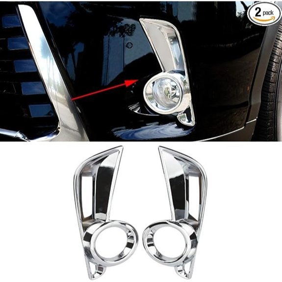 Senzeal ABS Chrome Fog Light Cover Trim for Toyota Highlander