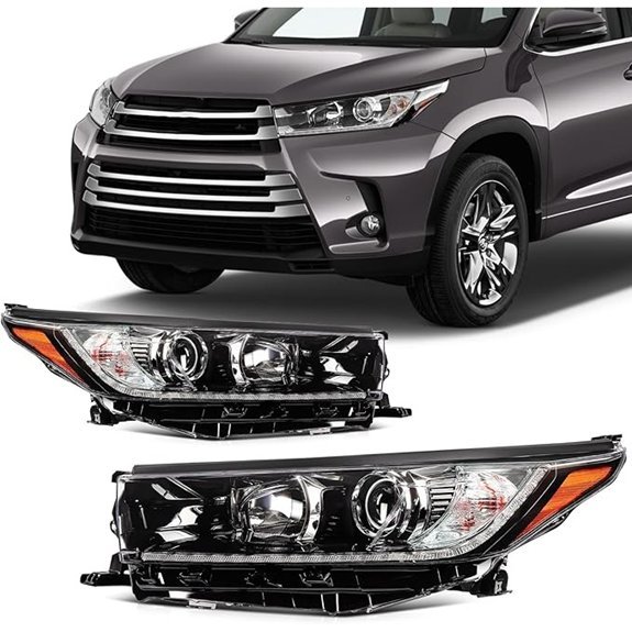 SCITOO Headlight Assembly for Toyota Highlander Pair
