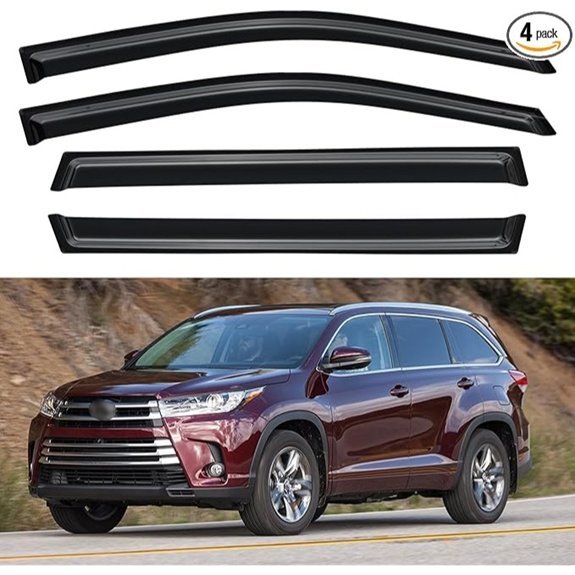 Toyota Highlander Window Visors Rain Guards
