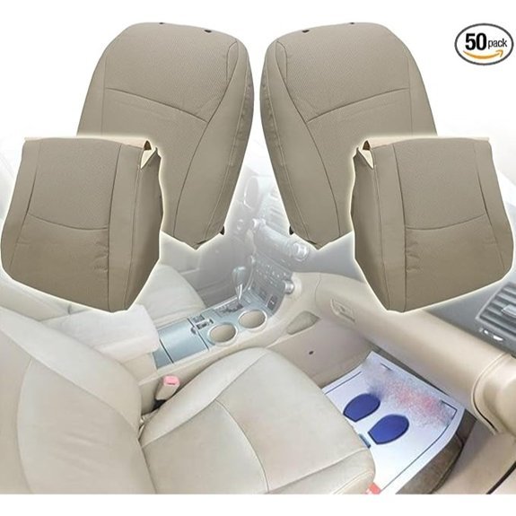 SecosAutoparts Leather Replacement Seat Covers for Toyota Highlander
