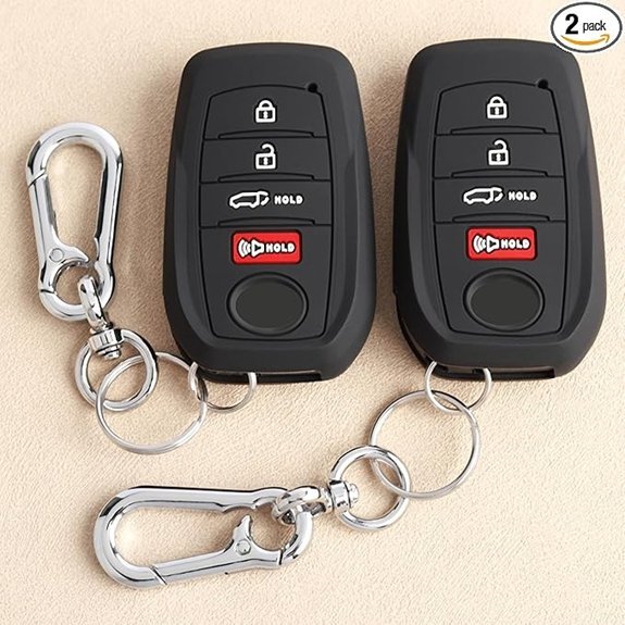 TANDRIVE Toyota Key Fob Cover 4-Button 2-Pack