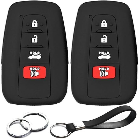 2pcs Rubber Silicone Key Fob Cover for Toyota