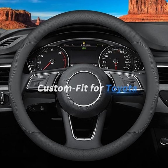 Deer Route Leather Steering Wheel Cover for Toyota