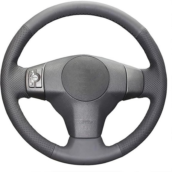 Loncky Genuine Leather Steering Wheel Cover for Toyota