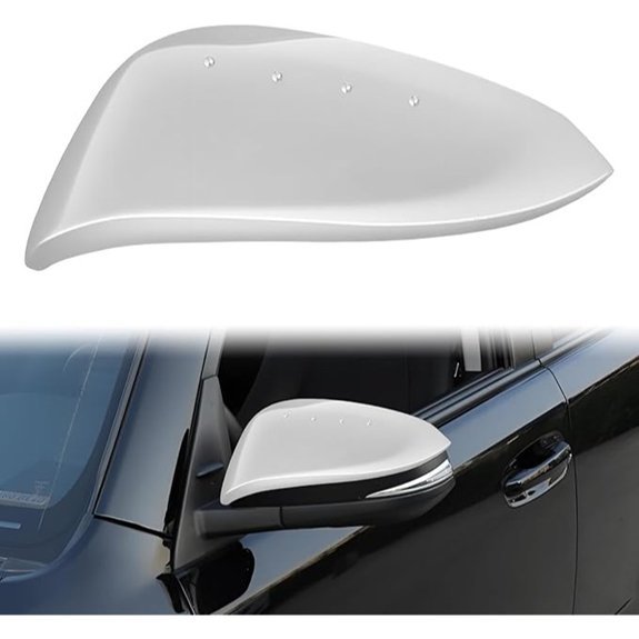 White Left Driver Side Mirror Cover Trim for Toyota 4Runner and RAV4